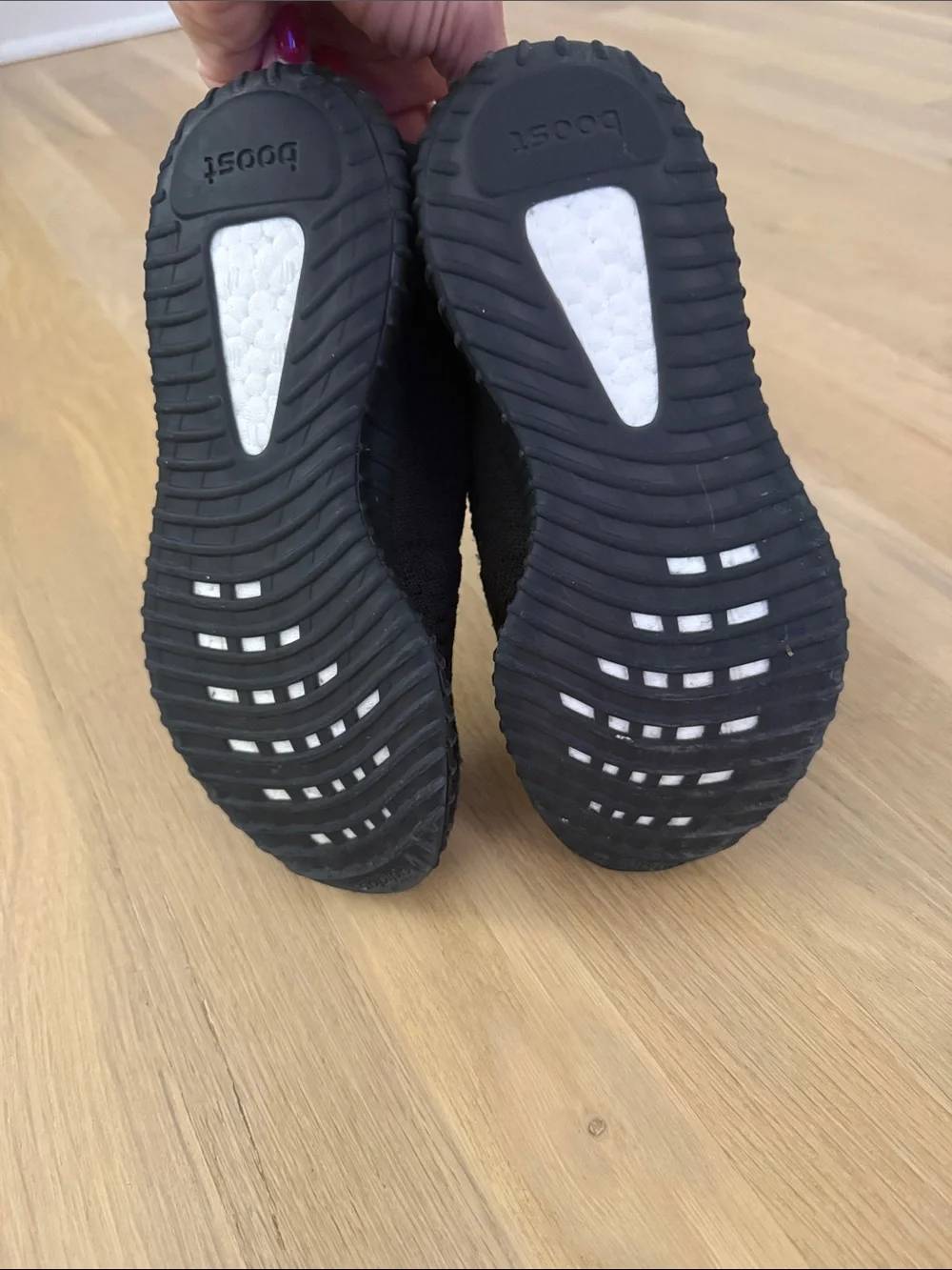Yeezy Kids Triple Black Knit Sneakers